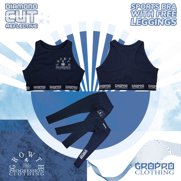 DIAMOND CUT REFLECTIVE SPORTS BRA & LEGGINGS SET